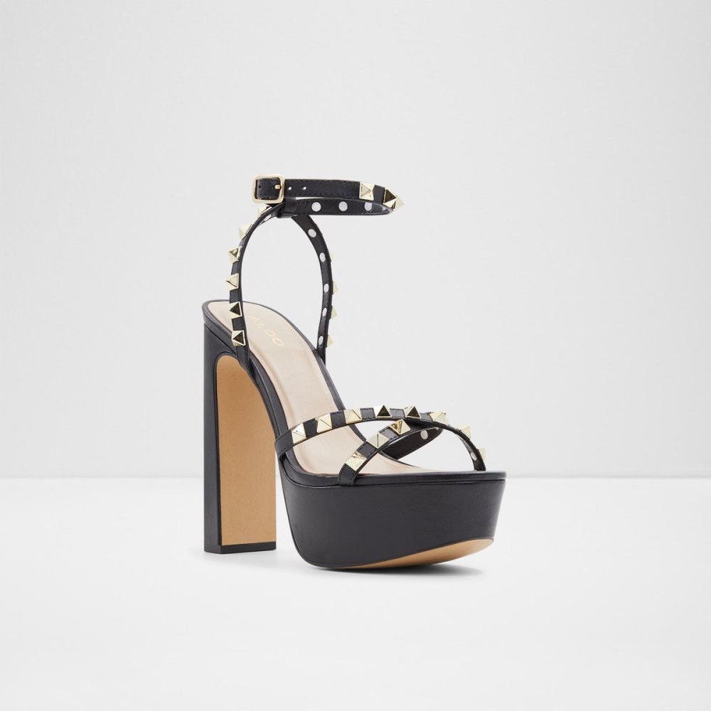 Black Aldo Geegully Ankle strap heeled sandal - Plateforme | 751498-PDB