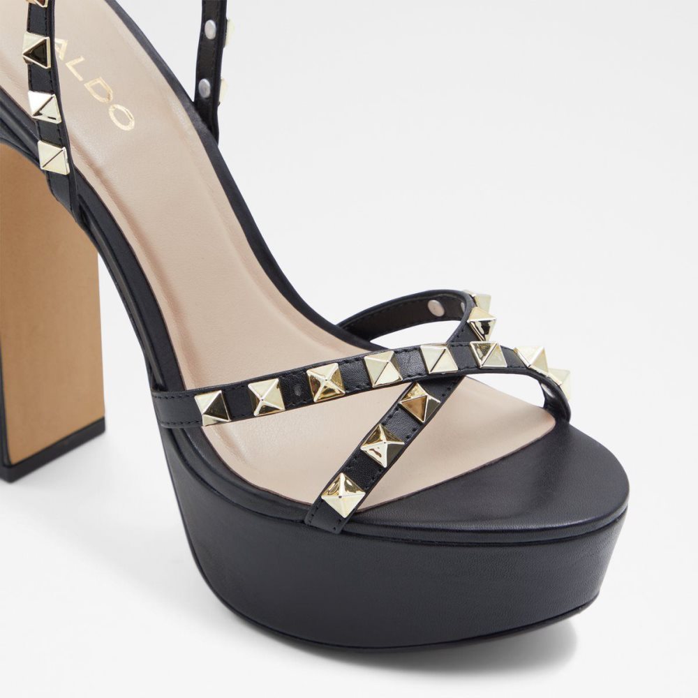 Black Aldo Geegully Ankle strap heeled sandal - Plateforme | 751498-PDB