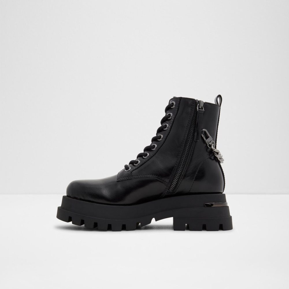 Black Aldo Grandeur Combat boots - Lug sole | 641895-QXJ