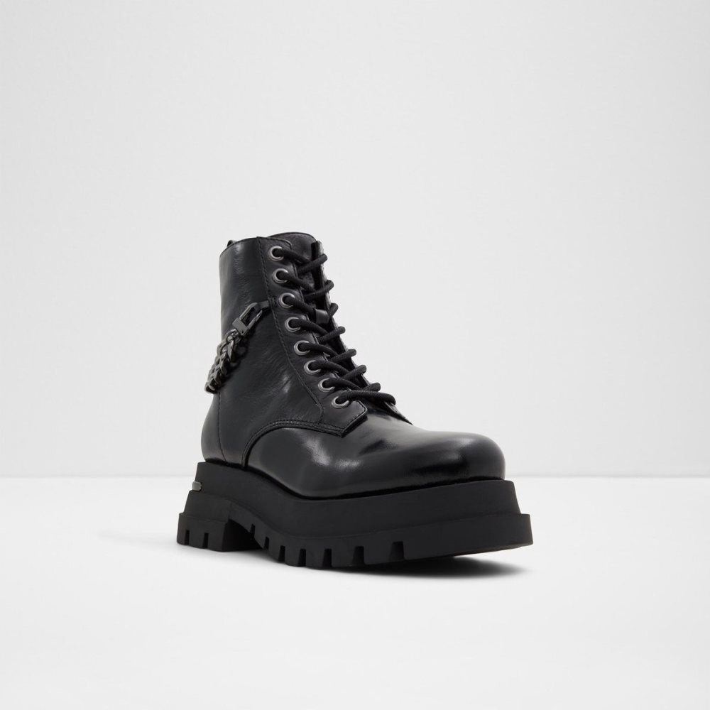 Black Aldo Grandeur Combat boots - Lug sole | 641895-QXJ