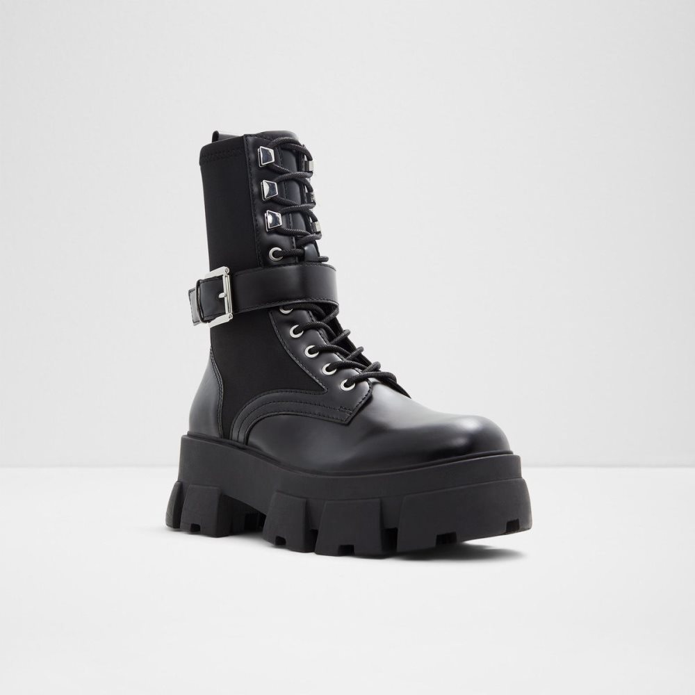 Black Aldo Grandleap Combat boots - Lug sole | 425193-NXW