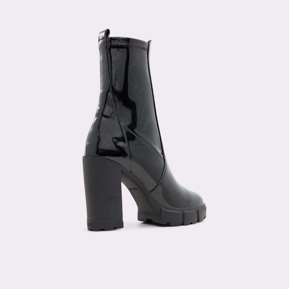 Black Aldo Ilanna Ankle boot - Lug sole | 807452-MOP