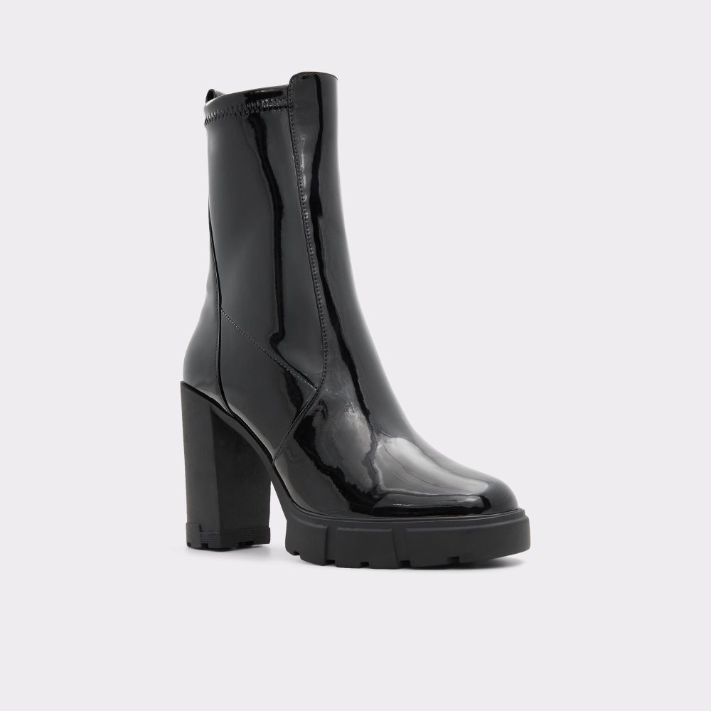 Black Aldo Ilanna Ankle boot - Lug sole | 807452-MOP