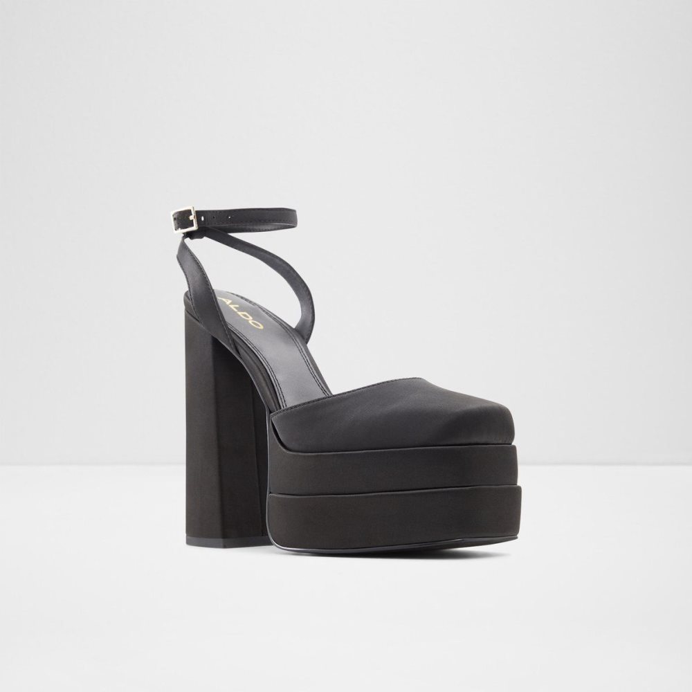 Black Aldo Kersaudy Ankle strap heeled shoe - Plateforme | 082135-DKT