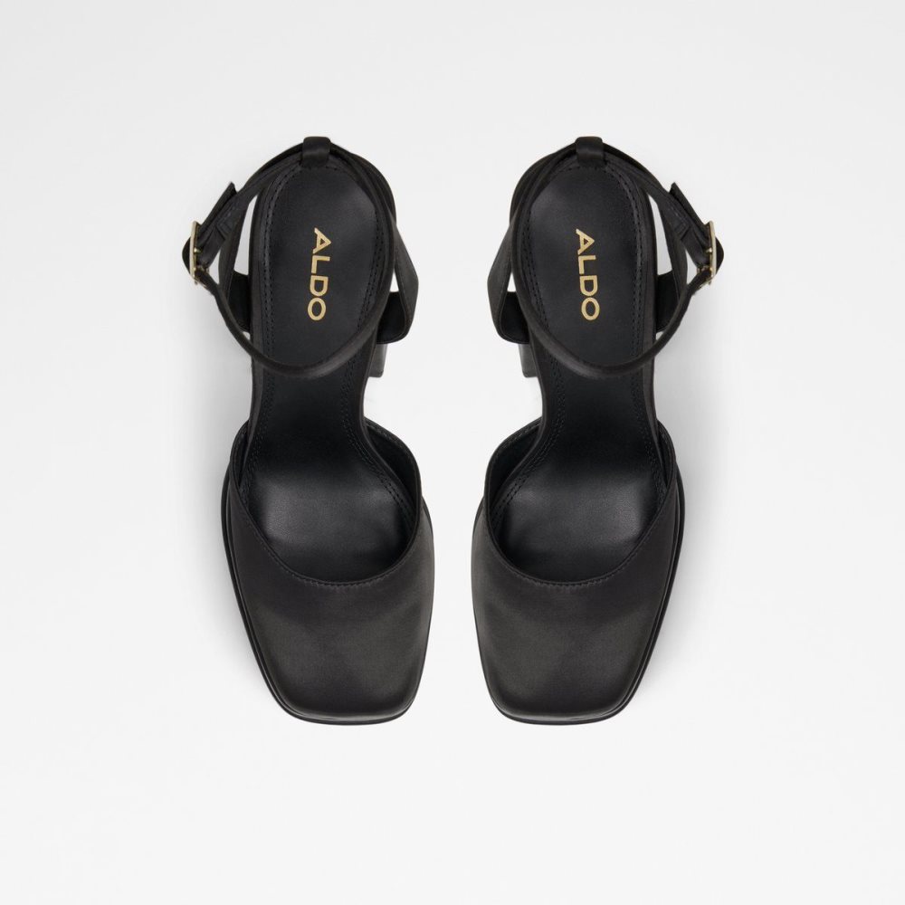 Black Aldo Kersaudy Ankle strap heeled shoe - Plateforme | 082135-DKT