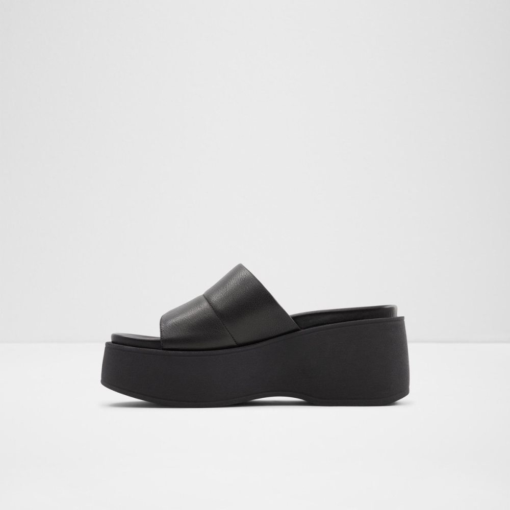 Black Aldo Libby Wedge sandal - Wedge heel | 564971-OQC