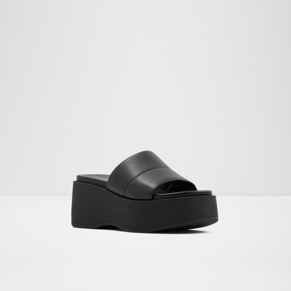 Black Aldo Libby Wedge sandal - Wedge heel | 564971-OQC