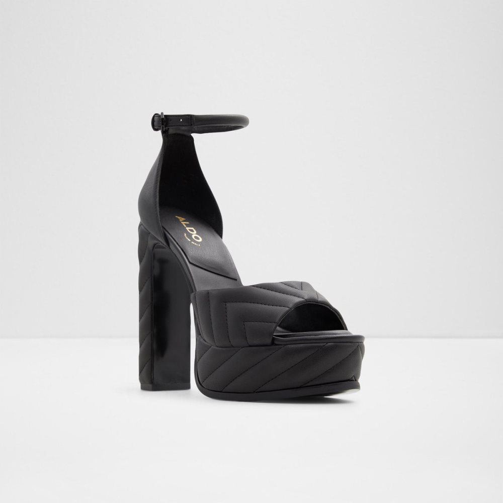 Black Aldo Milena Ankle strap heeled sandal - Plateforme | 073659-YOF