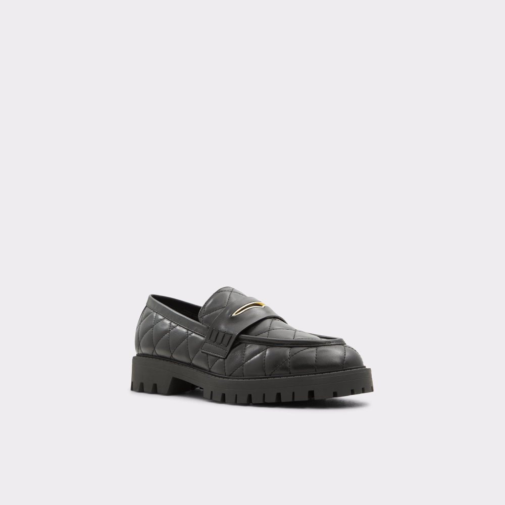 Black Aldo Moxy Loafer - Lug sole | 162503-ZRW