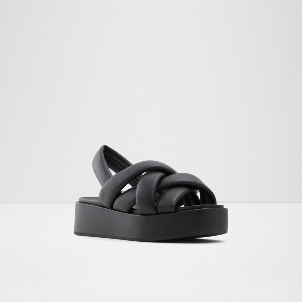 Black Aldo Phoebie Sling back sandal - Platform | 049632-OAM