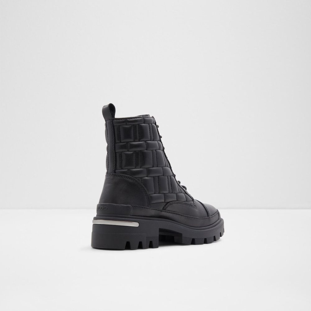 Black Aldo Quilt Combat boots - Lug sole | 047236-ZDI