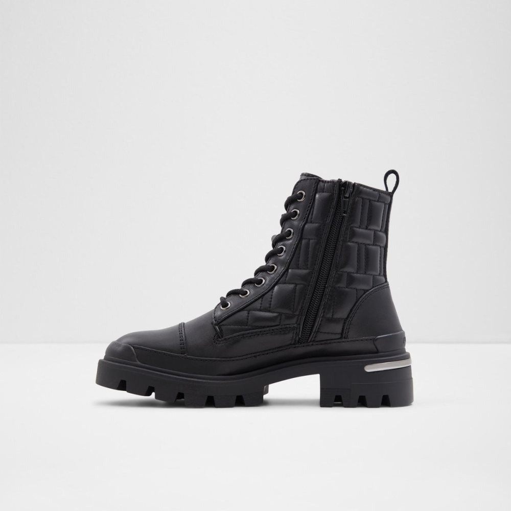 Black Aldo Quilt Combat boots - Lug sole | 047236-ZDI