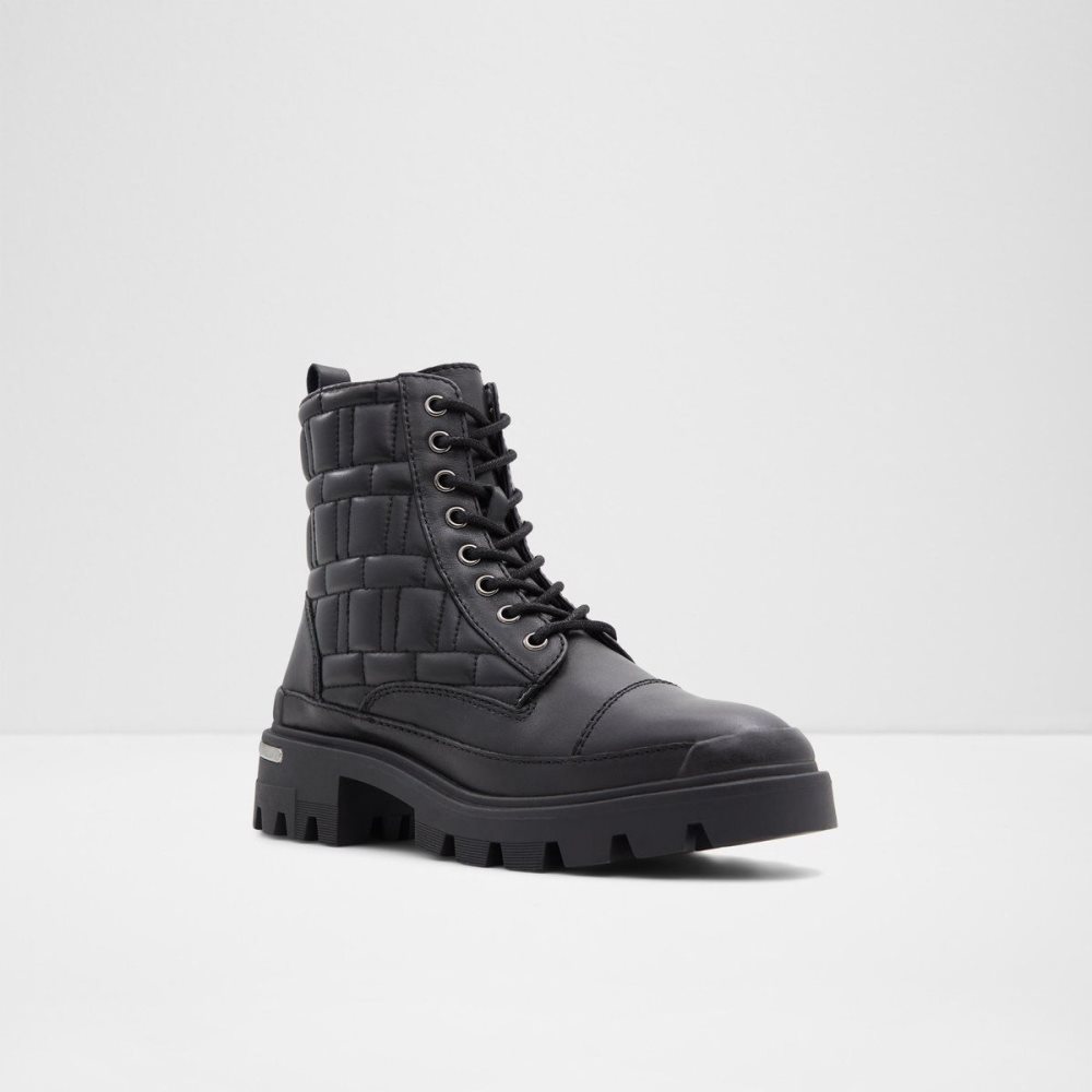 Black Aldo Quilt Combat boots - Lug sole | 047236-ZDI