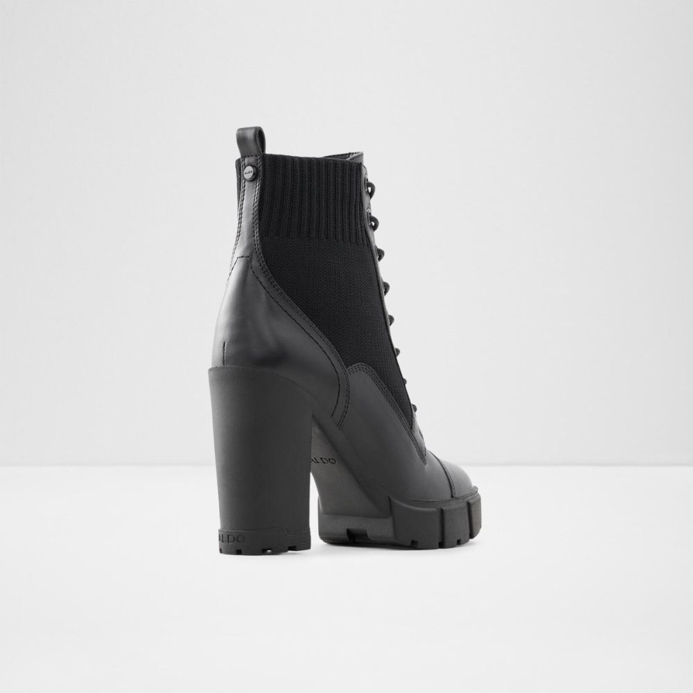 Black Aldo Rebel Combat boots - Lug sole | 806537-OEL