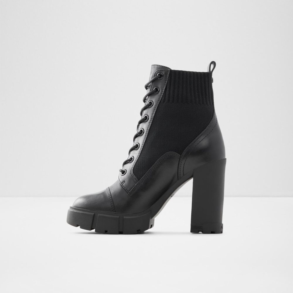 Black Aldo Rebel Combat boots - Lug sole | 806537-OEL