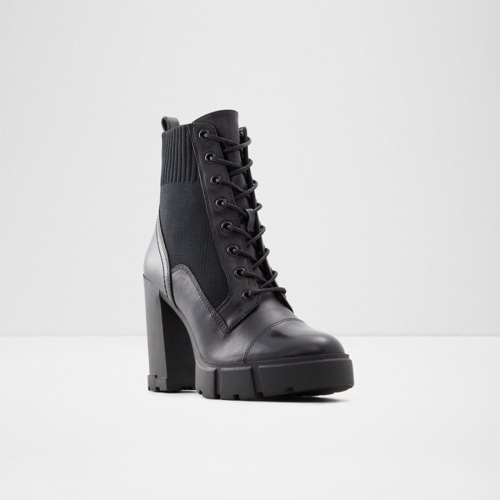 Black Aldo Rebel Combat boots - Lug sole | 806537-OEL