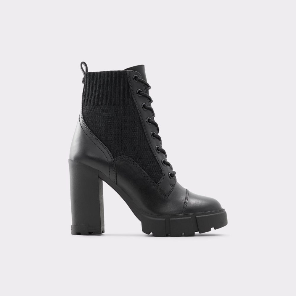 Black Aldo Rebel Combat boots - Lug sole | 806537-OEL