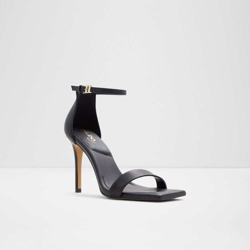 Black Aldo Renza Ankle strap heeled sandal - Stiletto heel | 067935-DWU