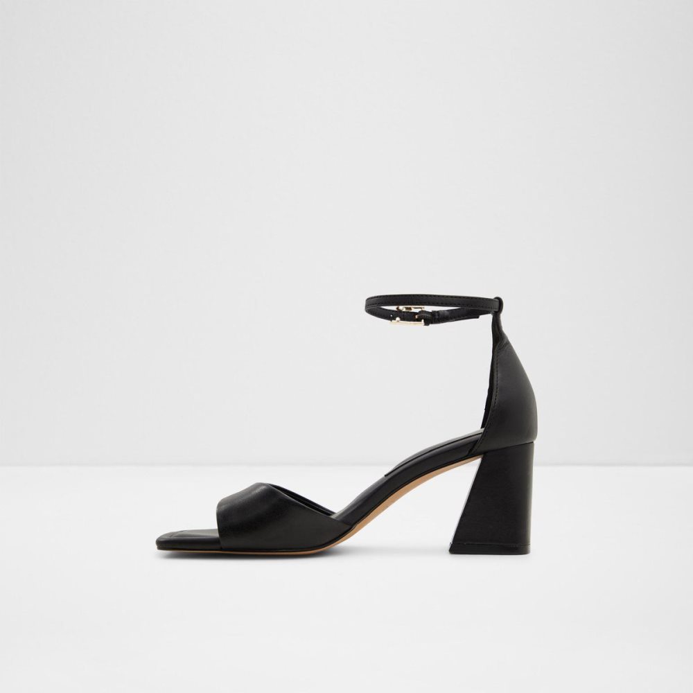 Black Aldo Safdie Ankle strap heeled sandal | 594807-MJP