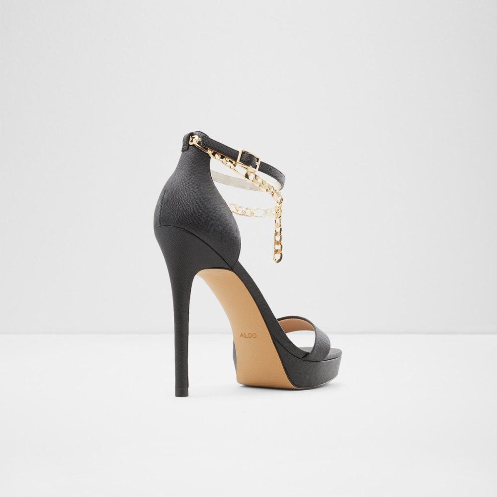 Black Aldo Scarlettchain Heeled sandal - Stiletto heel | 678492-AEI