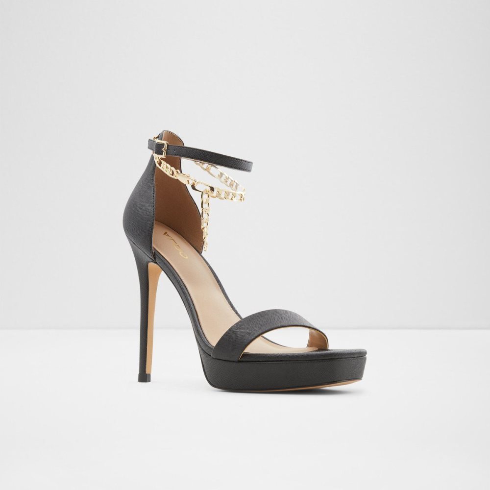 Black Aldo Scarlettchain Heeled sandal - Stiletto heel | 678492-AEI