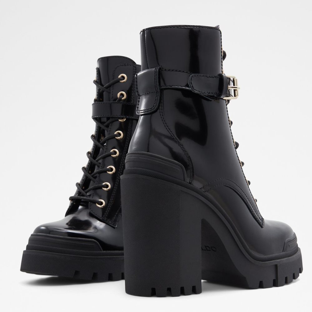 Black Aldo Uplift Combat boots - Lug sole | 486120-IVE