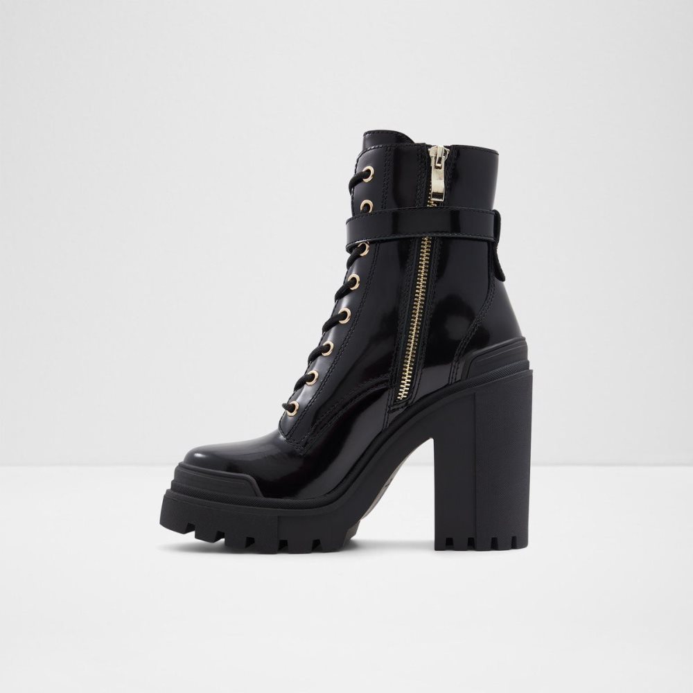 Black Aldo Uplift Combat boots - Lug sole | 486120-IVE