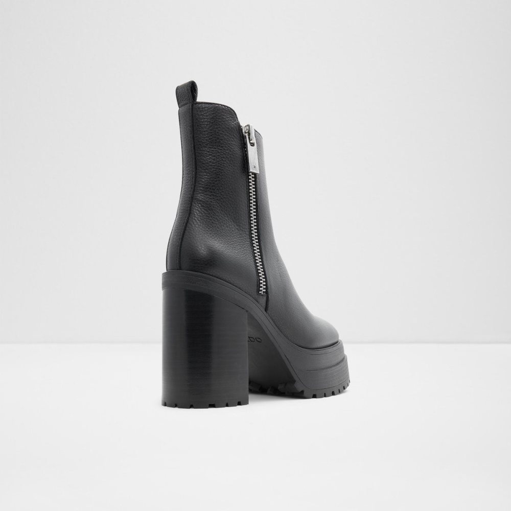 Black Aldo Upside Platform ankle boot - Lug sole | 148076-WHF