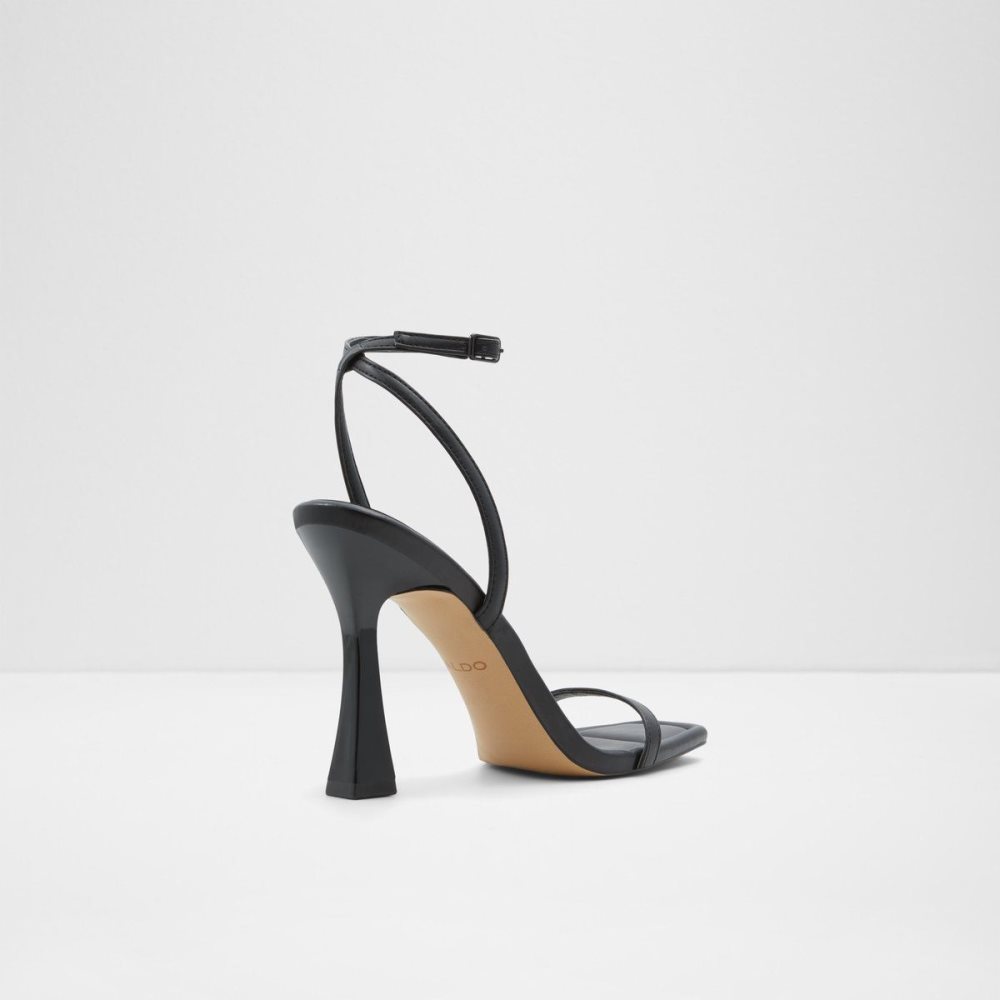 Black Aldo Vivanti Ankle strap heeled sandal | 610325-GHZ