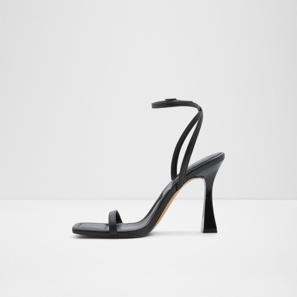 Black Aldo Vivanti Ankle strap heeled sandal | 610325-GHZ