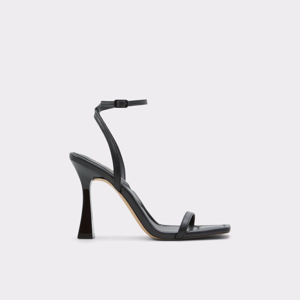 Black Aldo Vivanti Ankle strap heeled sandal | 610325-GHZ