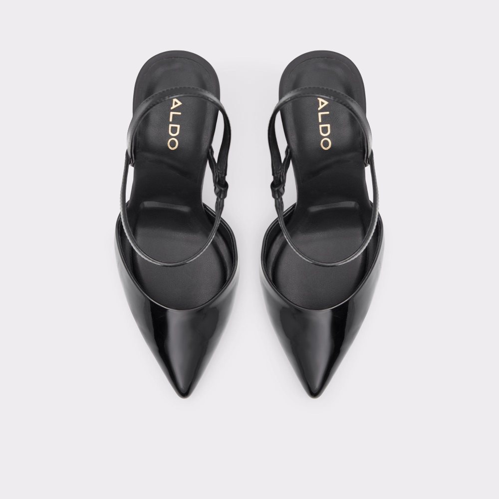 Black Aldo Zaha Sling back high heel | 736198-EBW