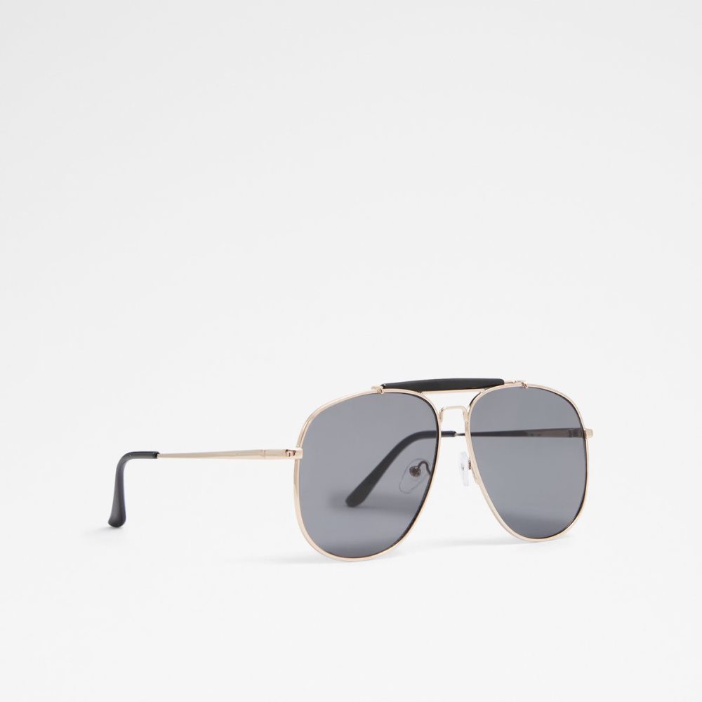 Black / Gold Aldo Abaunad Aviator sunglasses | 219740-YFR