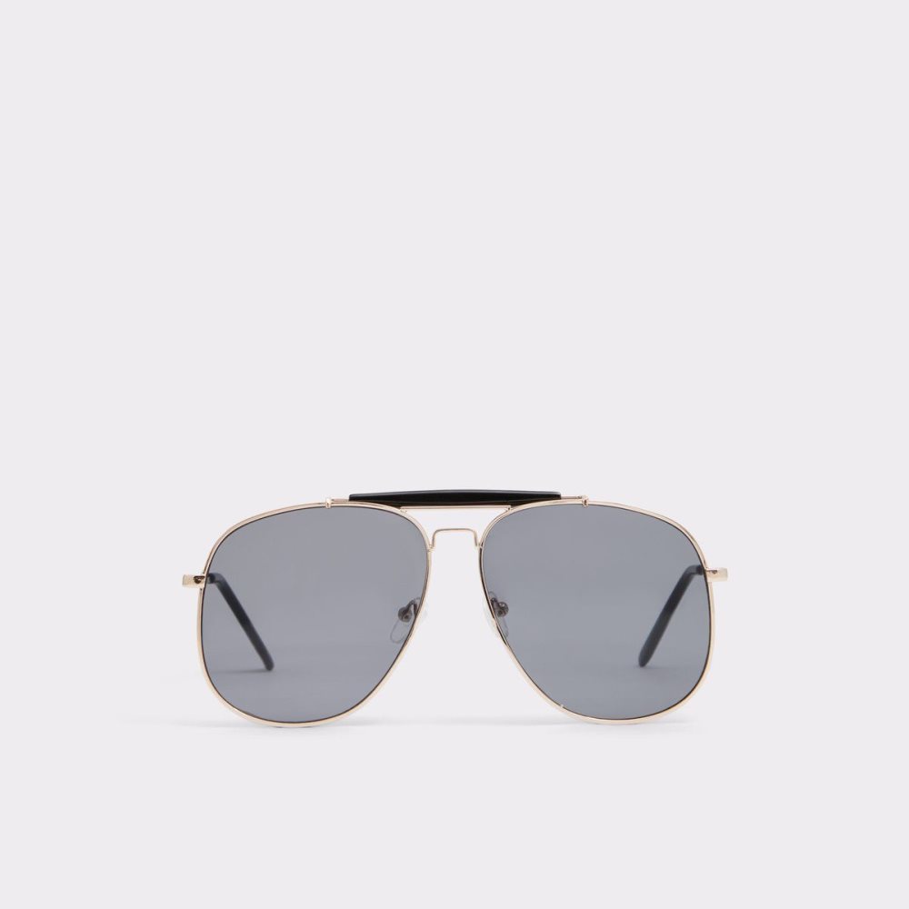 Black / Gold Aldo Abaunad Aviator sunglasses | 219740-YFR