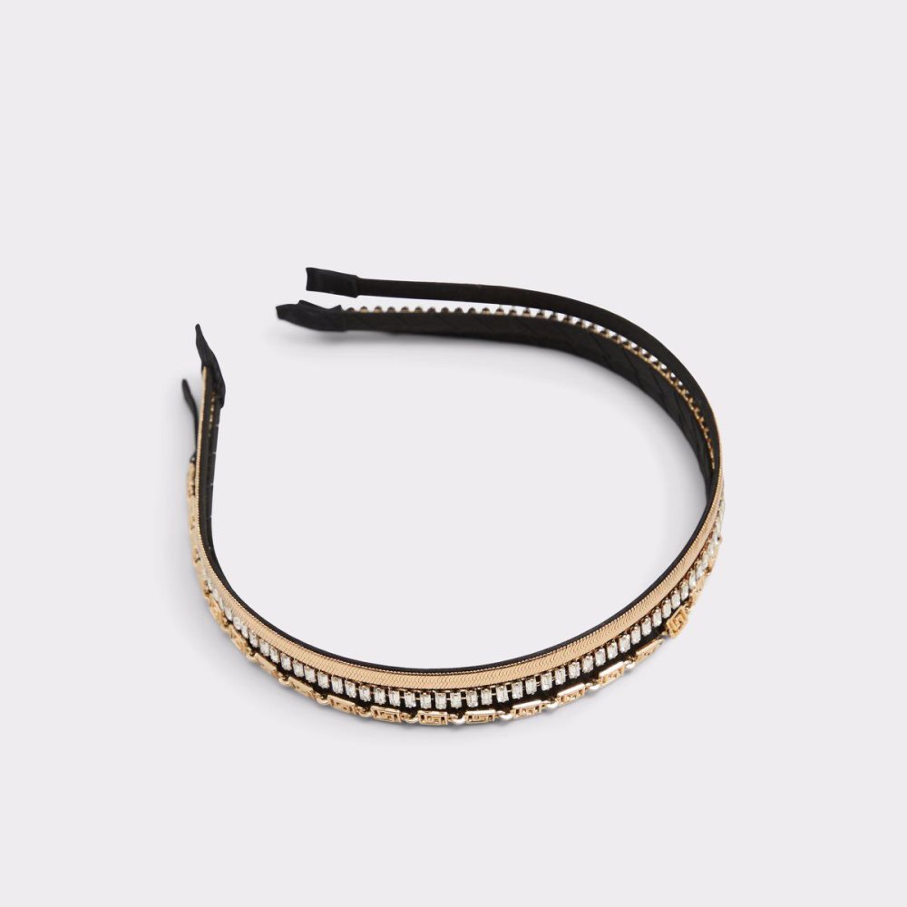 Black / Gold Aldo Bloorlea Headband | 185794-YZJ