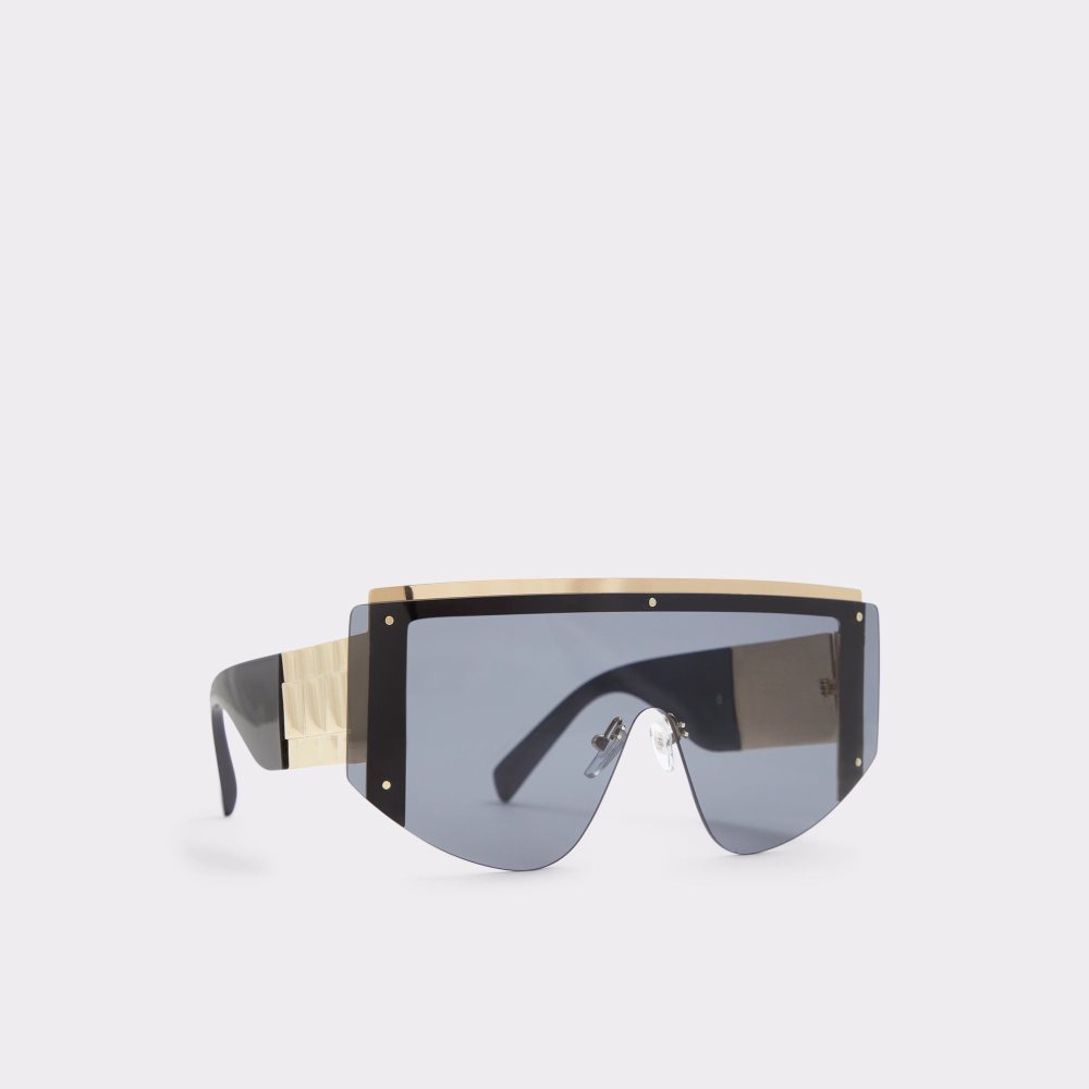 Black / Gold Aldo Contannon Sunglasses | 187364-HNJ