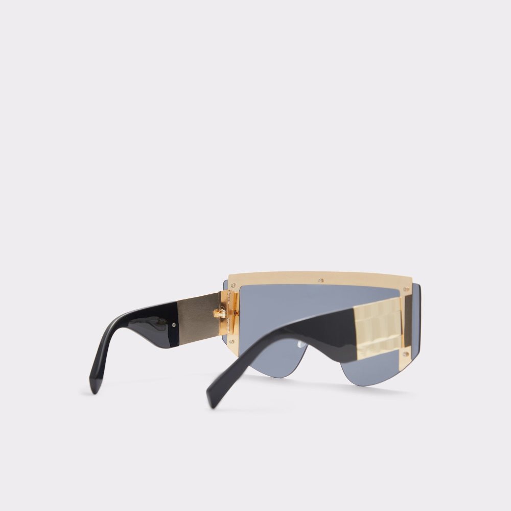 Black / Gold Aldo Contannon Sunglasses | 187364-HNJ