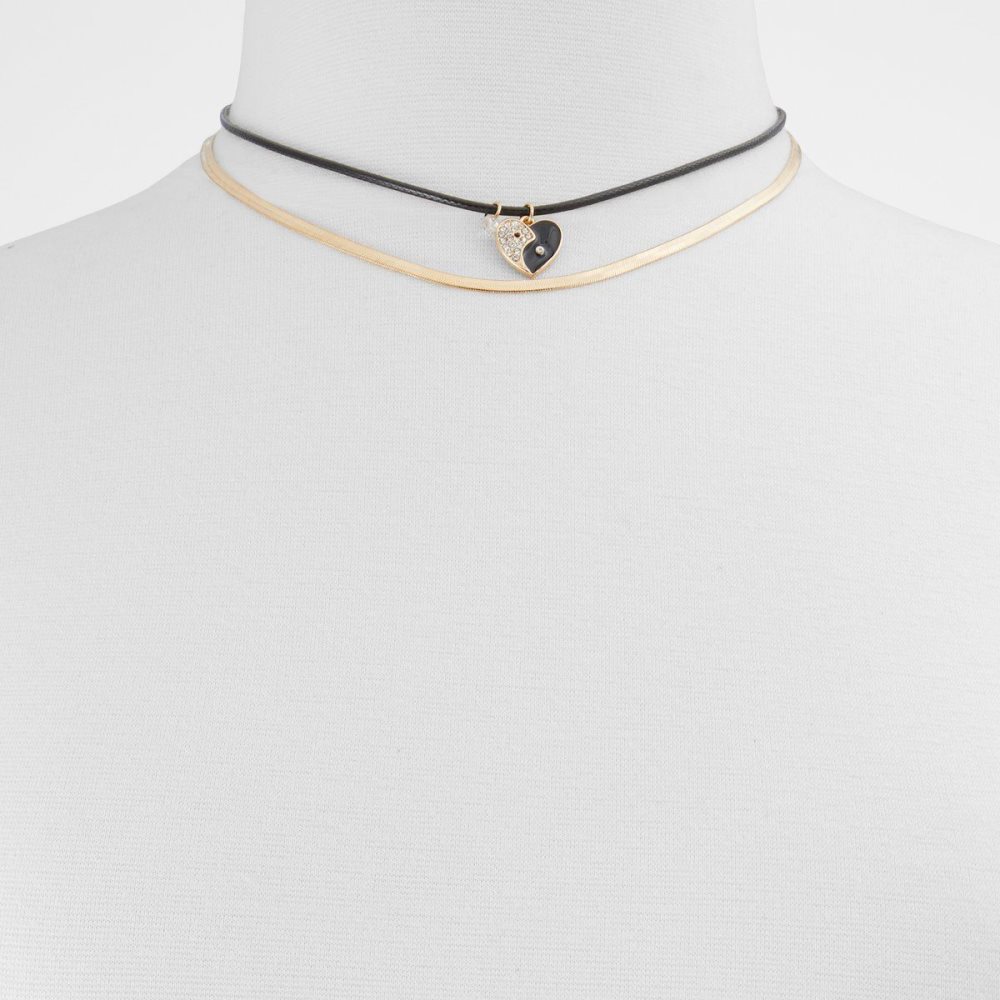 Black / Gold Aldo Elbaedar Necklace | 403795-CGT