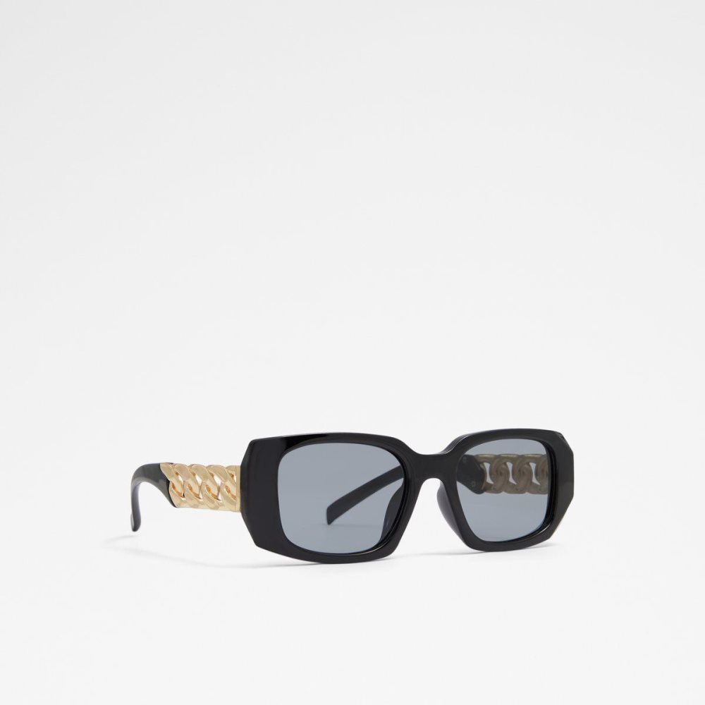 Black / Gold Aldo Manentariel Sunglasses | 148250-FKA