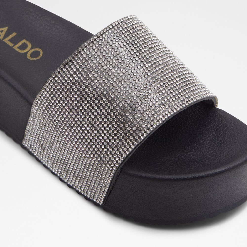 Black / Silver Aldo Retrograde Flip flops | 482509-NSV