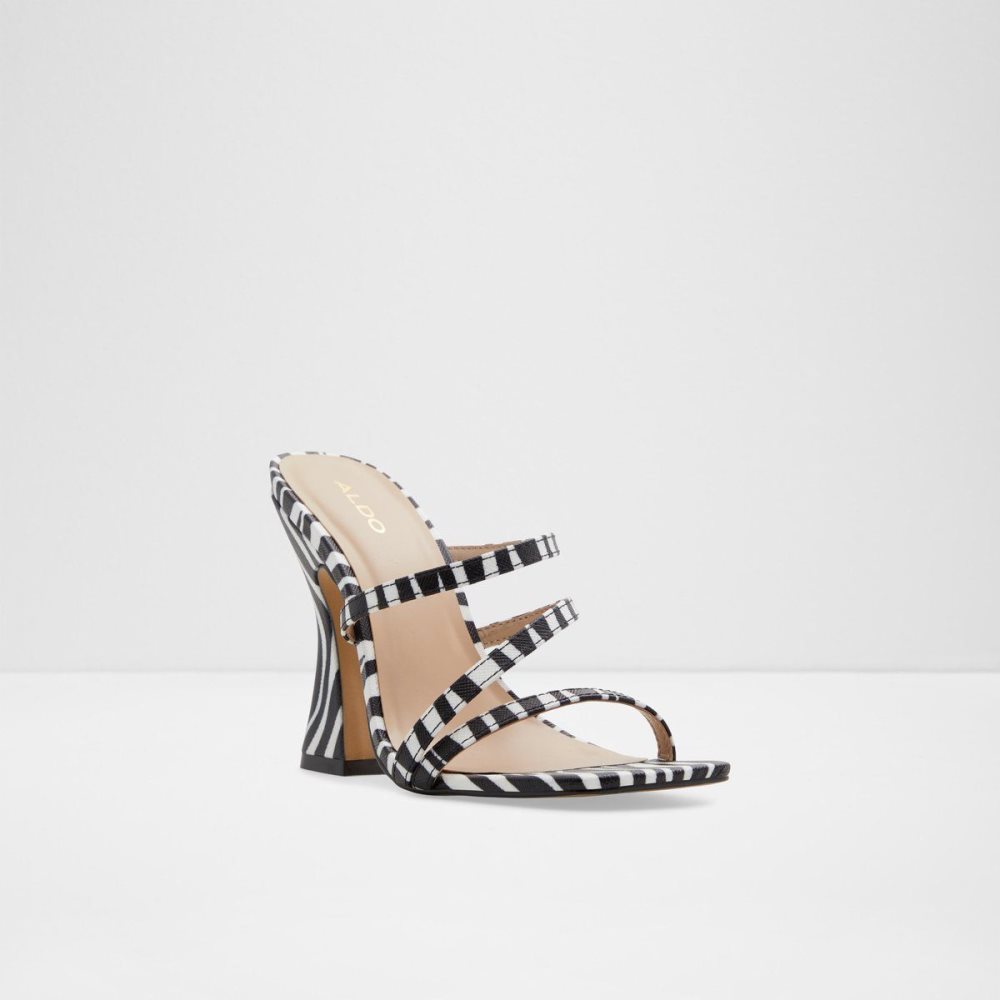 Black / White Aldo Hugar Heeled mule | 734510-LJB