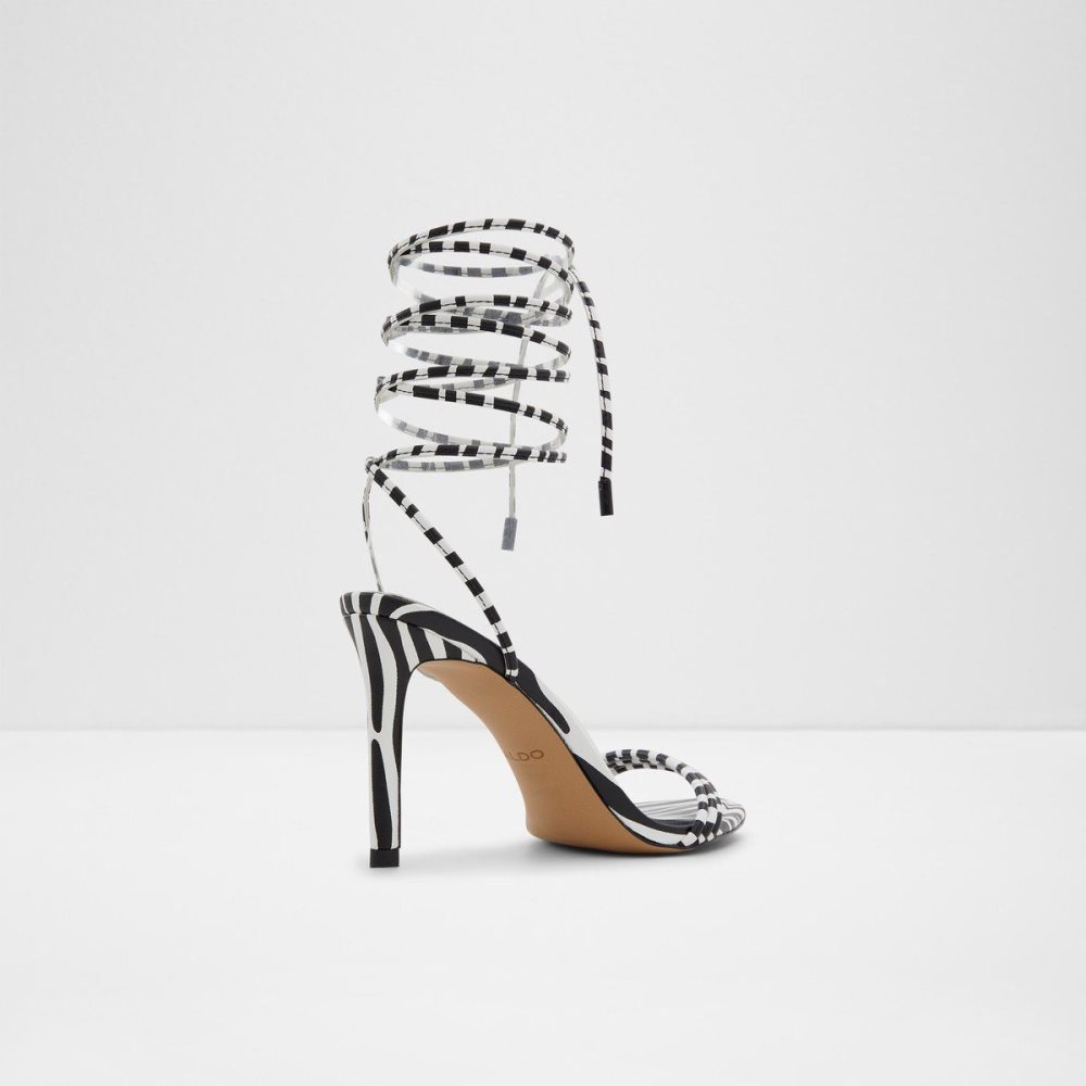 Black / White Aldo Strappy heeled sandal - Stiletto heel | 921840-GDT