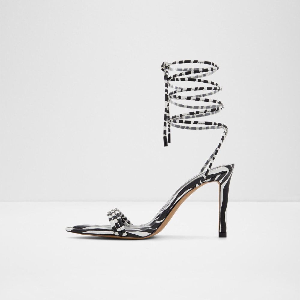 Black / White Aldo Strappy heeled sandal - Stiletto heel | 921840-GDT