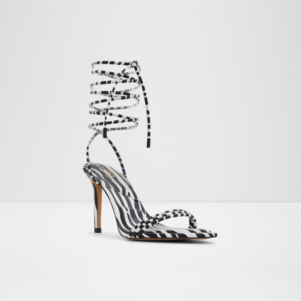 Black / White Aldo Strappy heeled sandal - Stiletto heel | 921840-GDT