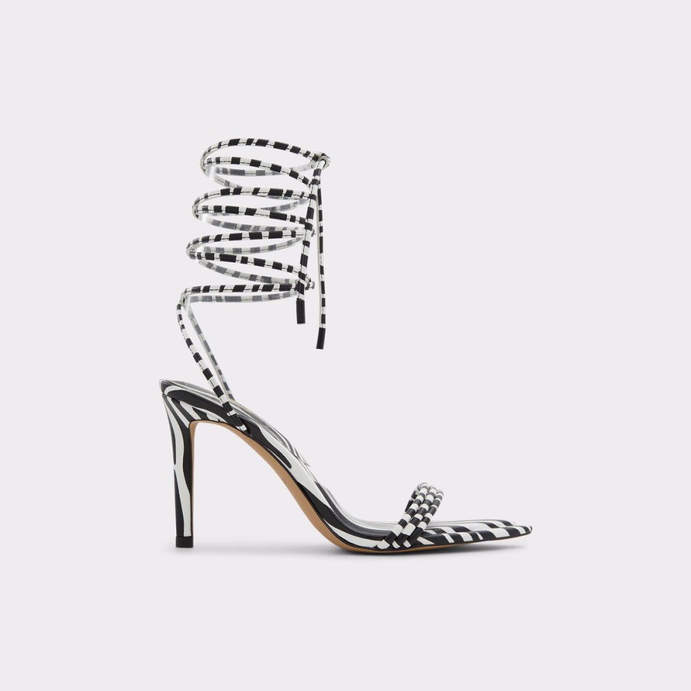 Black / White Aldo Strappy heeled sandal - Stiletto heel | 921840-GDT