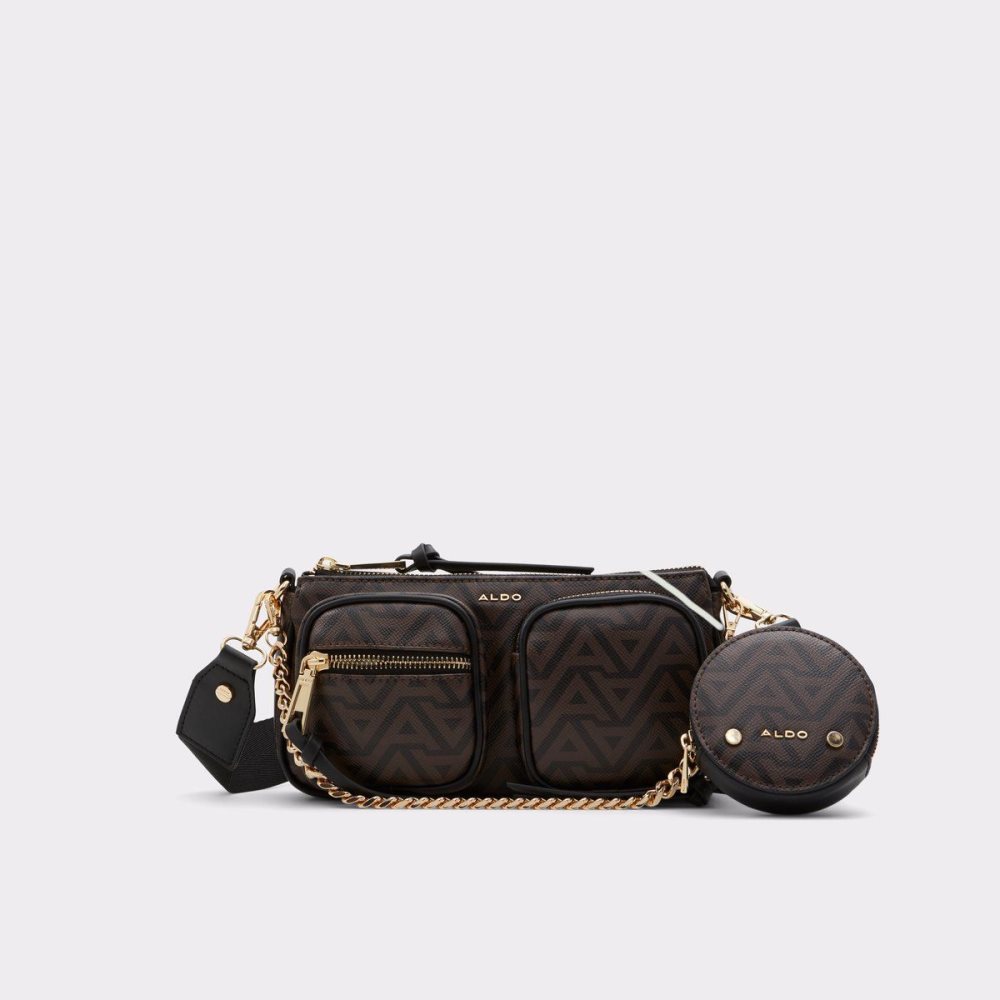 Brown Aldo Iconistrope Crossbody bag | 108942-GSY