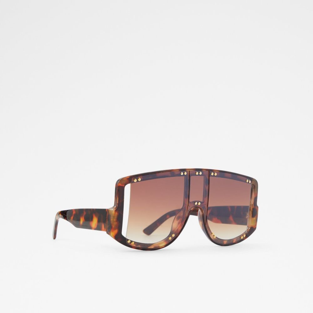 Brown Aldo Javabriclya Shield sunglasses | 742860-RHB