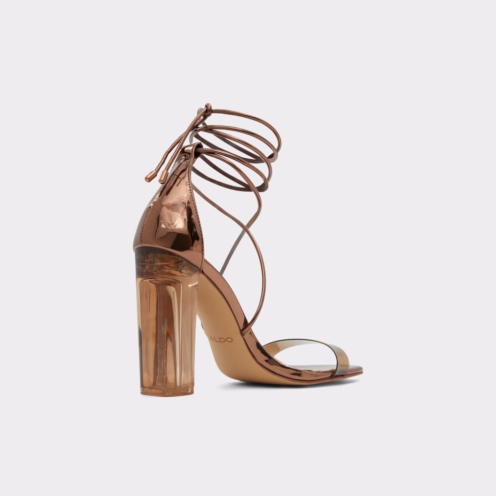 Brown Aldo Onardonia Strappy heeled sandal | 549618-KFH