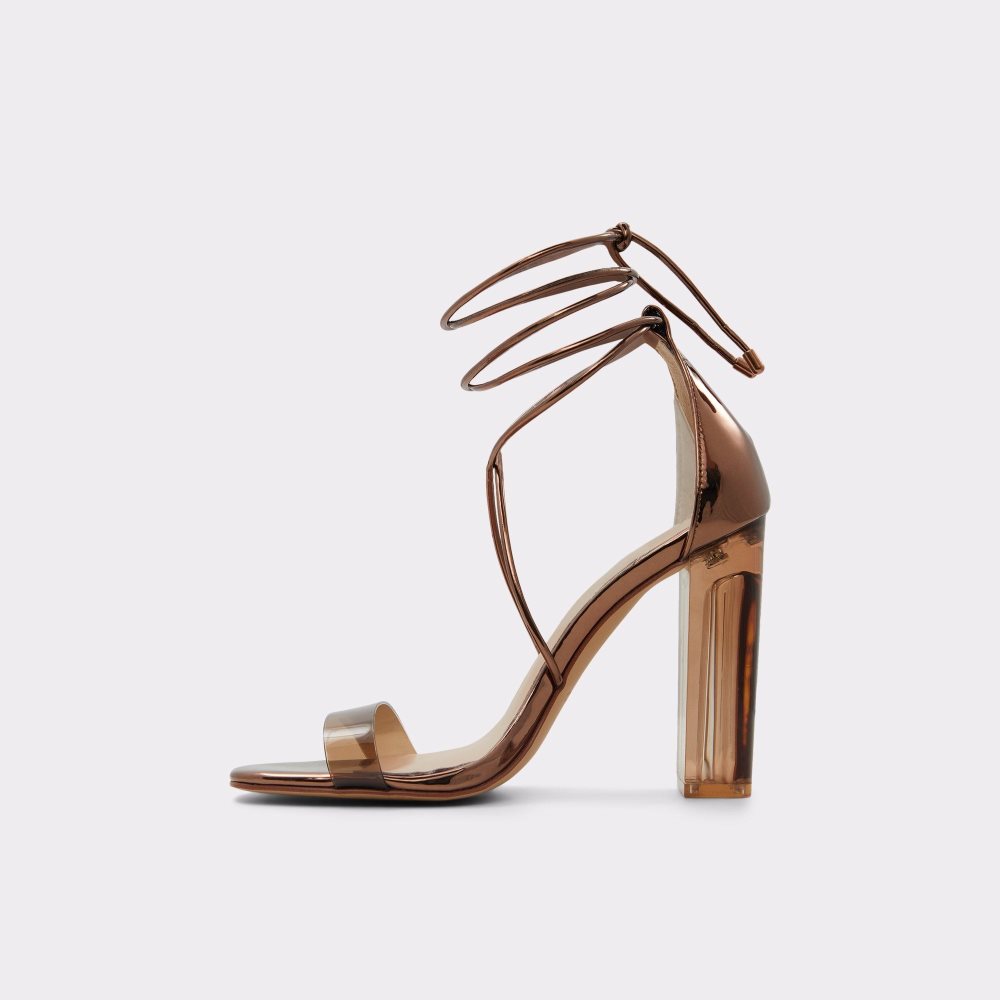 Brown Aldo Onardonia Strappy heeled sandal | 549618-KFH