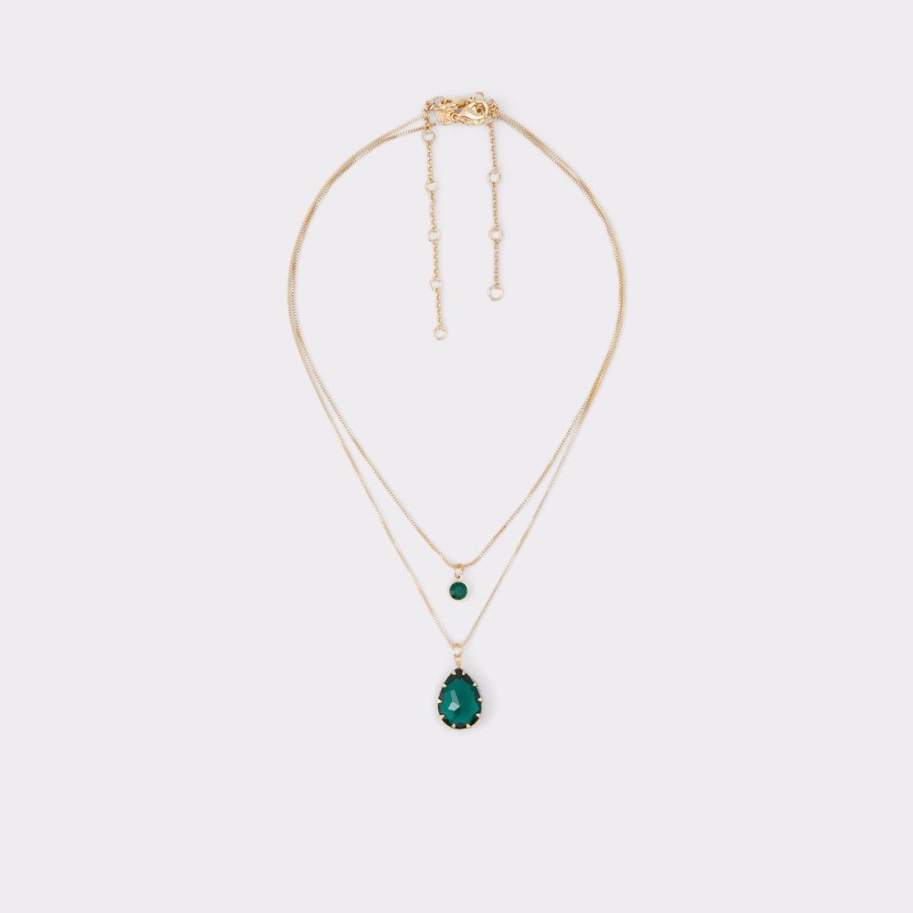 Dark Green Aldo Beauceronee Necklace | 365491-XQC